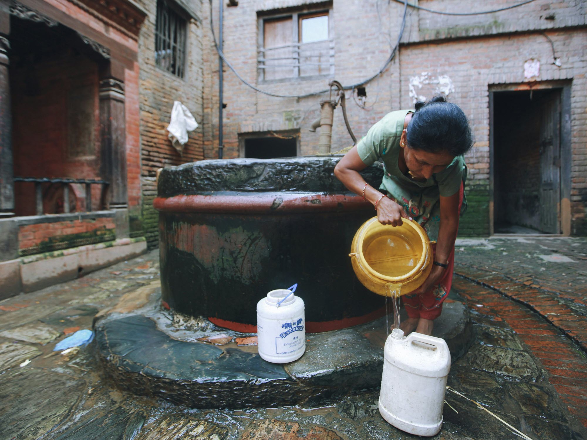 LadyPouringWater Lady Pouring Saved Water